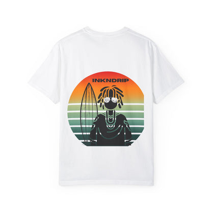 Retro Surf Vibe Unisex Garment-Dyed T-Shirt - INKNDRIP Design
